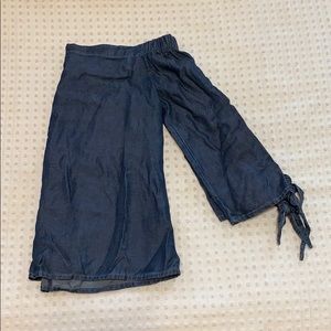 Denim off the shoulder shirt